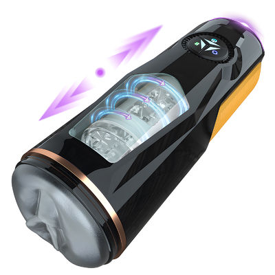 Buon prezzo Masturbatore maschile telescopico realistico ricaricabile tramite USB, sensazioni realistiche, 27 cm in linea