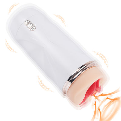 Goede prijs USB Opladen Realistische Zuigende Mannelijke Masturbator Cup Vagina Speelgoed 22.5cm online