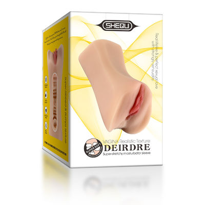 Buen precio Juguete masturbador SHEQU realista, impermeable, con diseño de trasero y vagina, con interior estriado para masturbación en línea